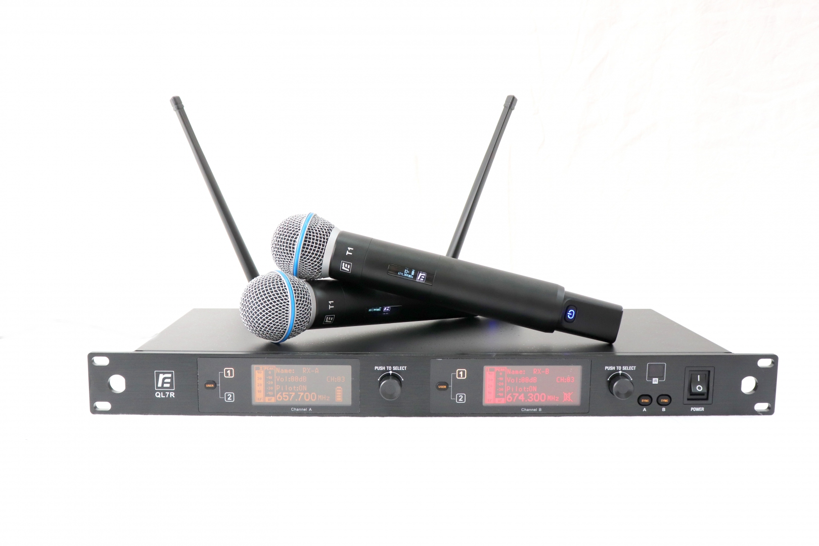 RFIntell QL7R/T1-A 651,800-683,400 МГц 2-канальная радиосистема с 2-мя ручными микрофонами в Тюменской области