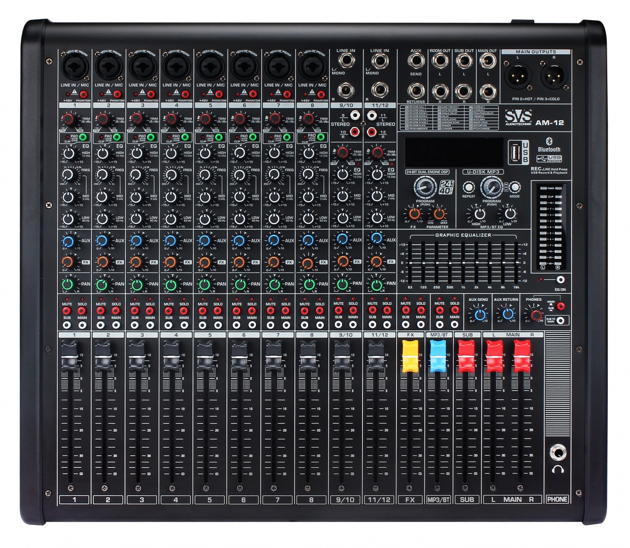 SVS Audiotechnik mixers AM-12 Микшерный пульт аналоговый, 12-канальный в Тюменской области